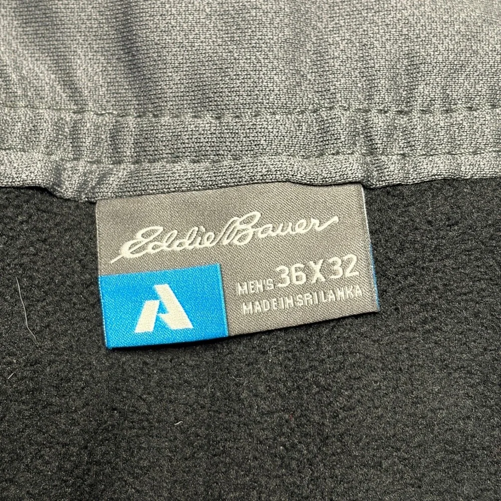 Eddie Bauer First Ascent Pants Mens (Fits 36x31) Gray Fleece Lined Hiking Gorp